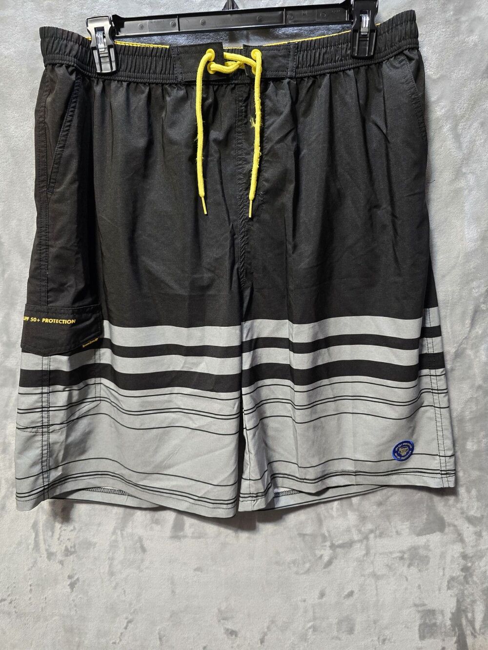 Banana Boat 3XL Swim Trunks Board Shorts Black Inseam Swim Surf UPF 50+ Faded